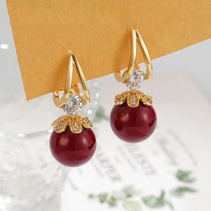 💎✨ARETES ELEGANTES CON BAÑO DE ORO Y PIEDRAS PRECIOSAS💎✨