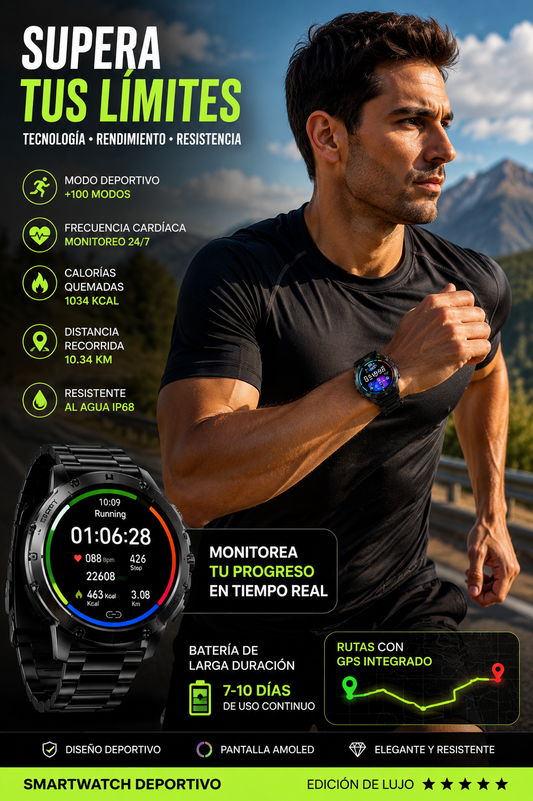 ⌚🔥smartwatch edicion de lujo diseño elegancia rendimiento 🖤✨