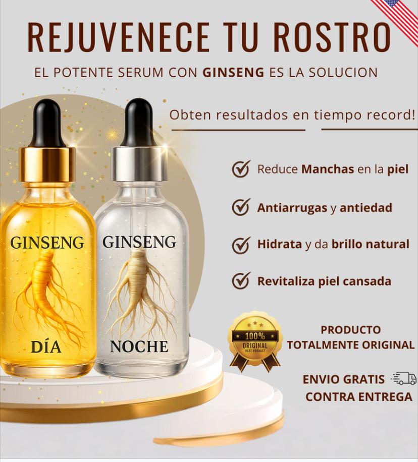 💫💧Sérum Facial Ginseng 24K Día y Noche💫💧🌟