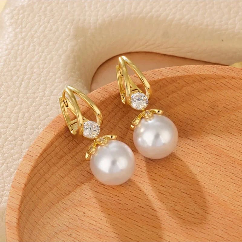 💎✨ARETES ELEGANTES CON BAÑO DE ORO Y PIEDRAS PRECIOSAS💎✨