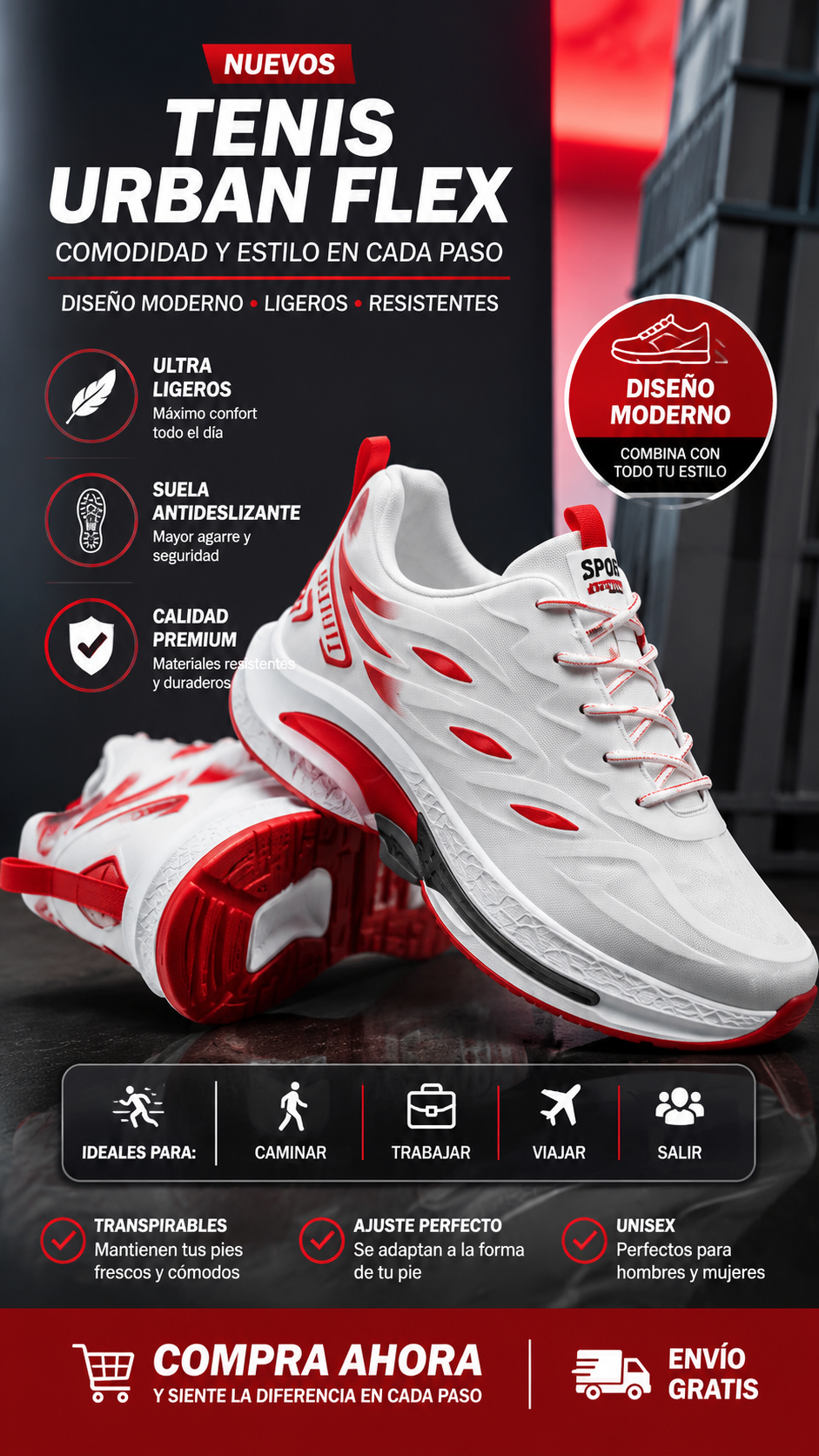 🔥👟 Camina con Elegancia 🔥👣 Tenis Unisex de Alta Calidad🔥👟