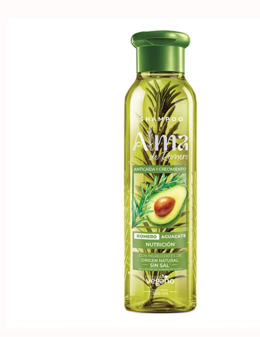 🌿 SHAMPOO ALMA DE ROMERO Nutrición y cuidado para un cabello que luce más fuerte, sano y hermoso